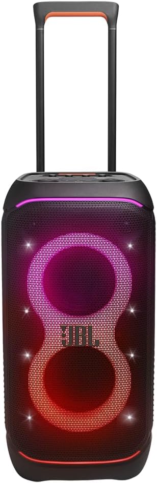 JBL PartyBox Stage 320 Portable Party Speaker with Wireless Two Microphone System (Black)