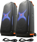 JBL PartyBox 710 800W Portable Wireless Bluetooth Speakers (Two Pack) Bundle with Extended Protection