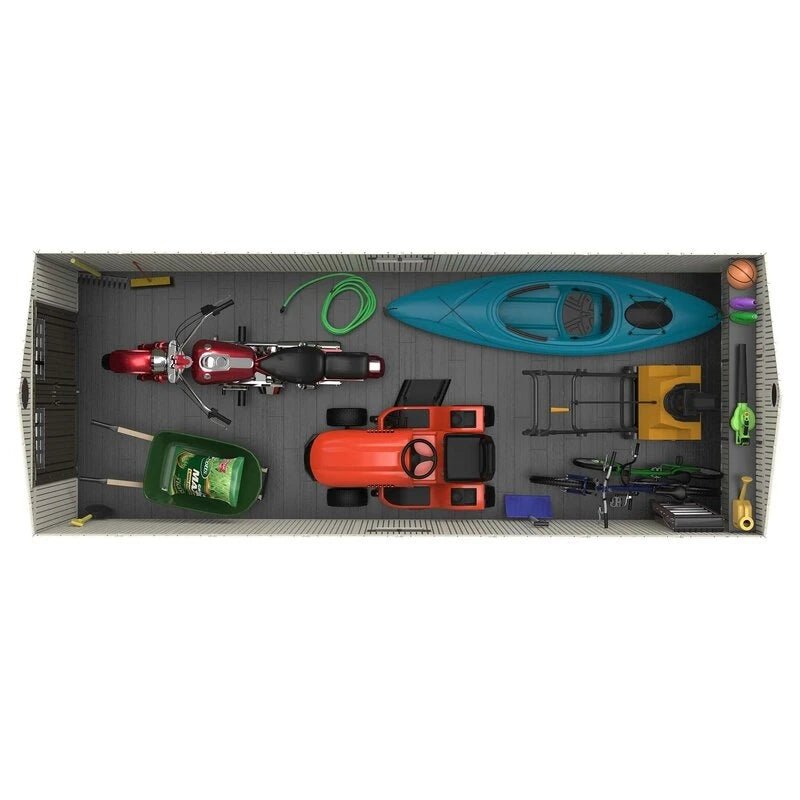 20 ft. x 8 ft. Garden Building Plastic Shed