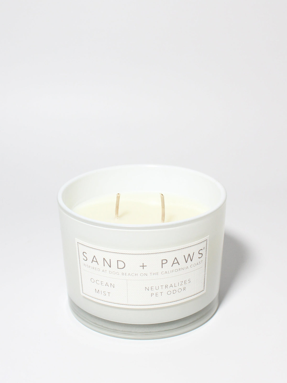 Elegant Sand + Paws Ocean Mist 12 oz scented candle