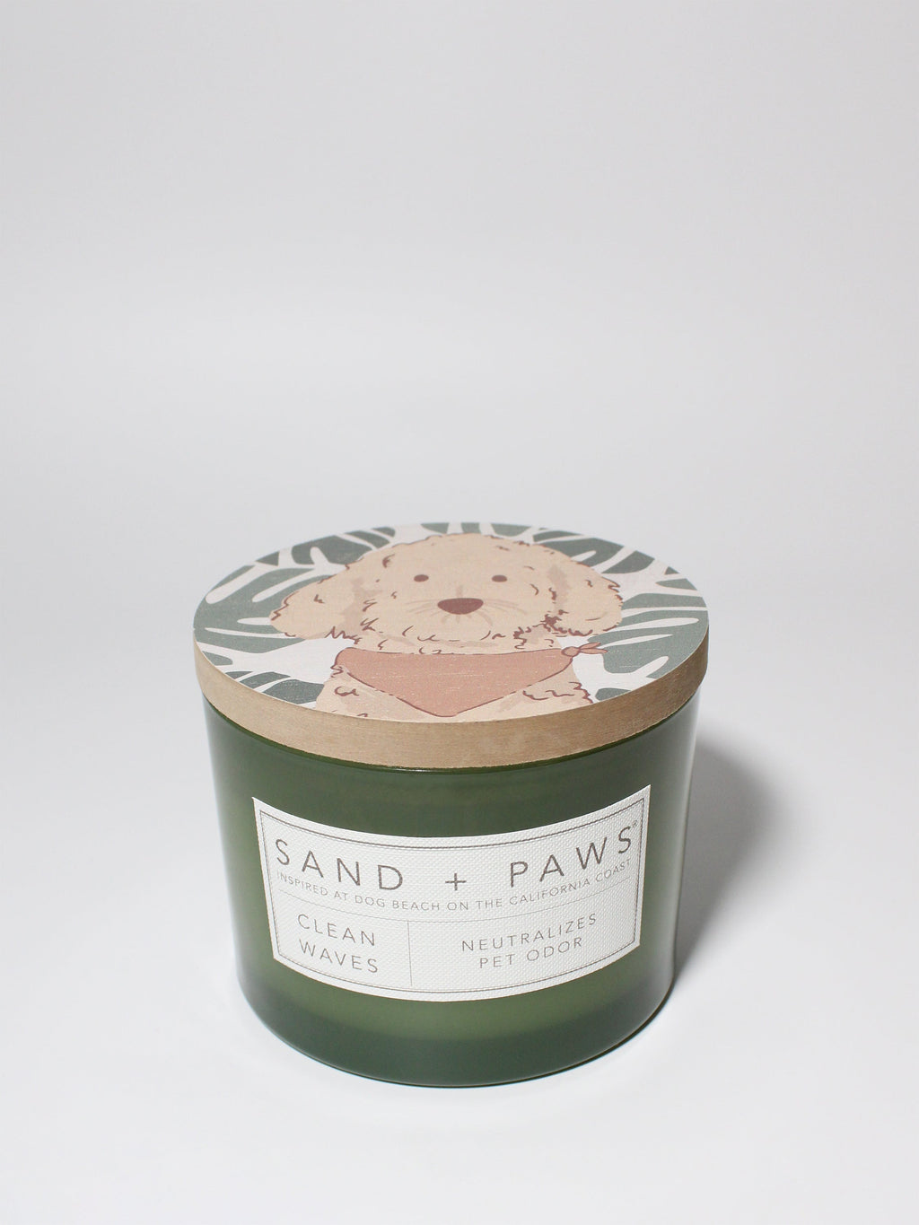 Elegant Sand + Paws Clean Waves 12 oz scented candle