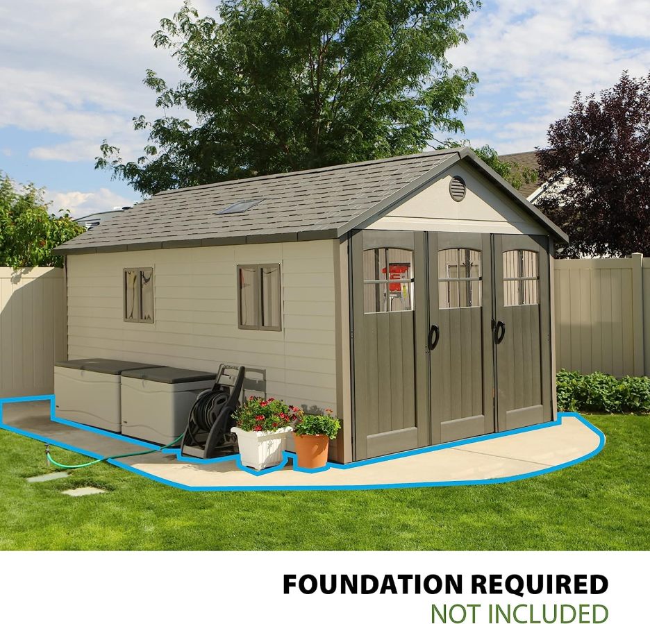 Lifespan 11 x 18.5 feet. Outdoor Storage Shed, 11 x 18.5, Desert Sand