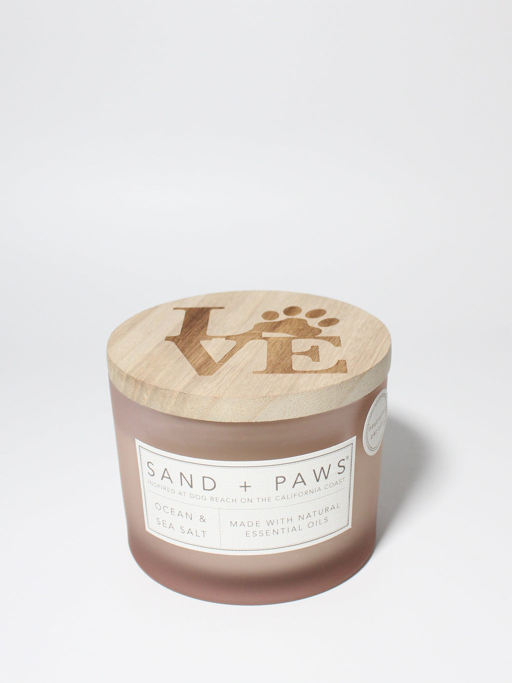 Elegant Sand + Paws Ocean & Sea Salt 12 oz scented candle