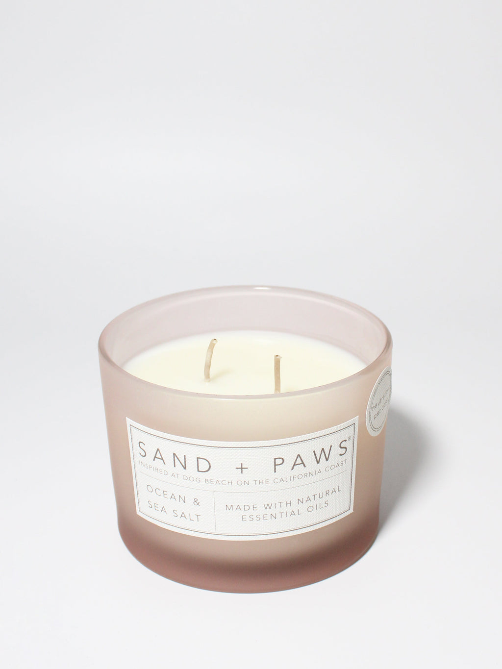 Elegant Sand + Paws Ocean & Sea Salt 12 oz scented candle