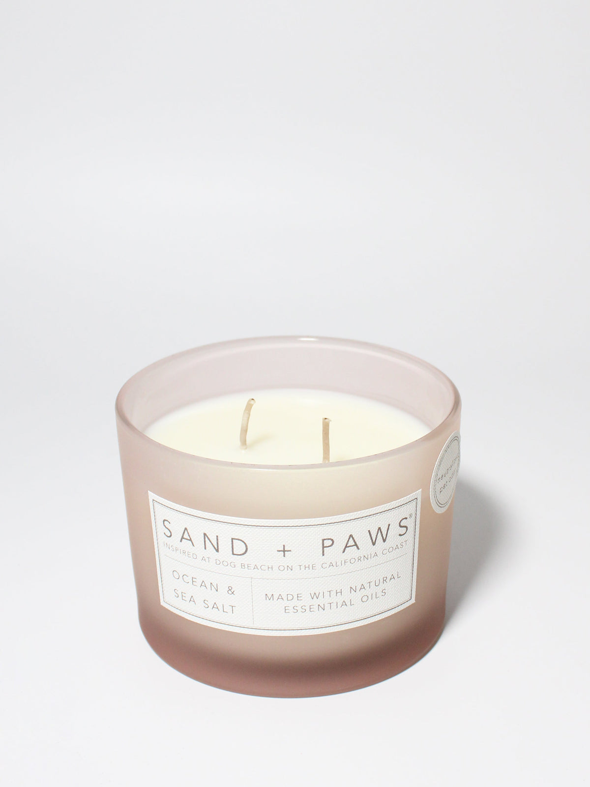 Elegant Sand + Paws Ocean & Sea Salt 12 oz scented candle