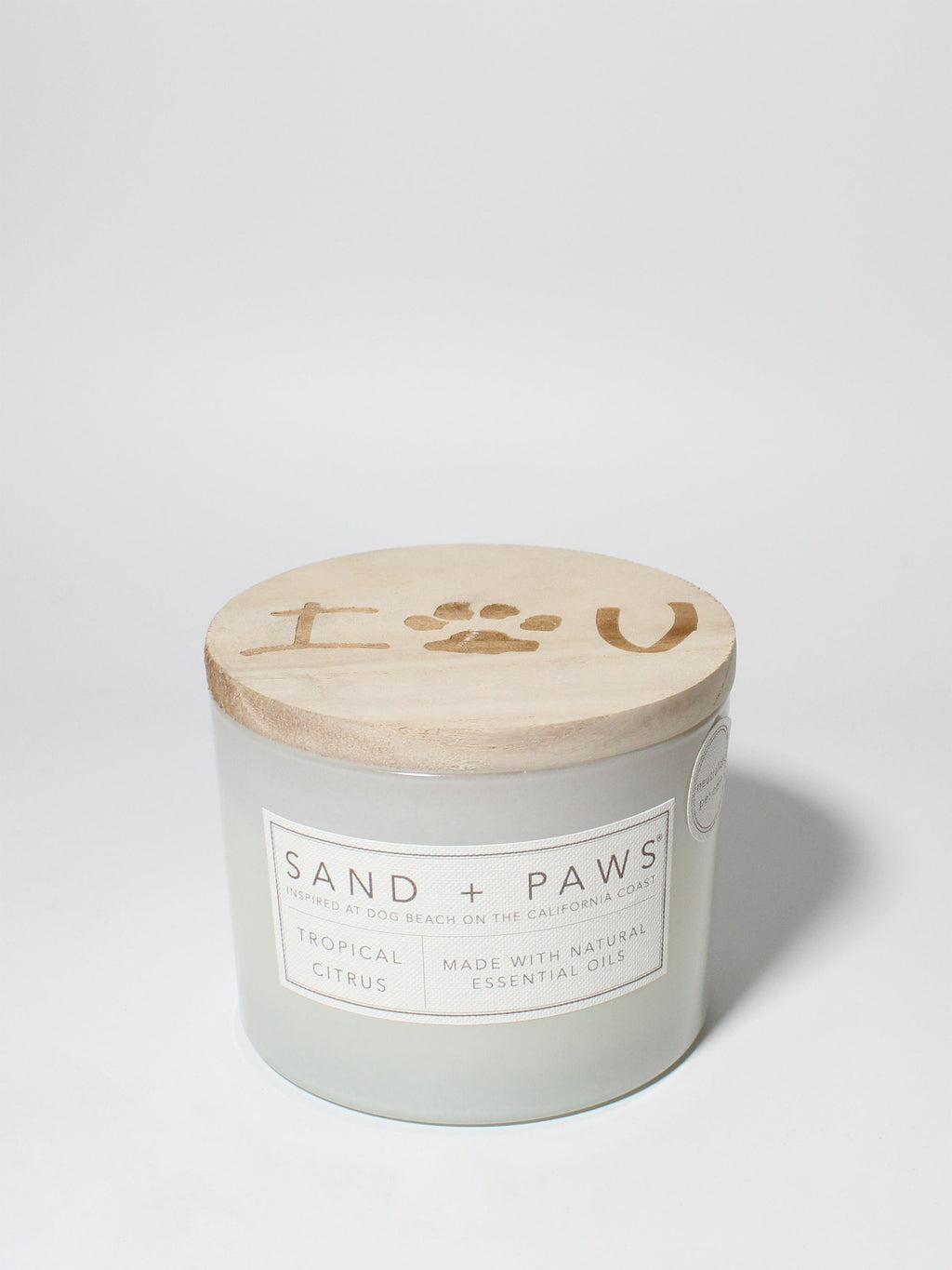 Elegant Sand + Paws Tropical Citrus 12 oz scented candle