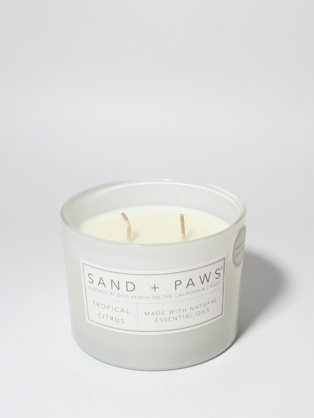 Elegant Sand + Paws Tropical Citrus 12 oz scented candle