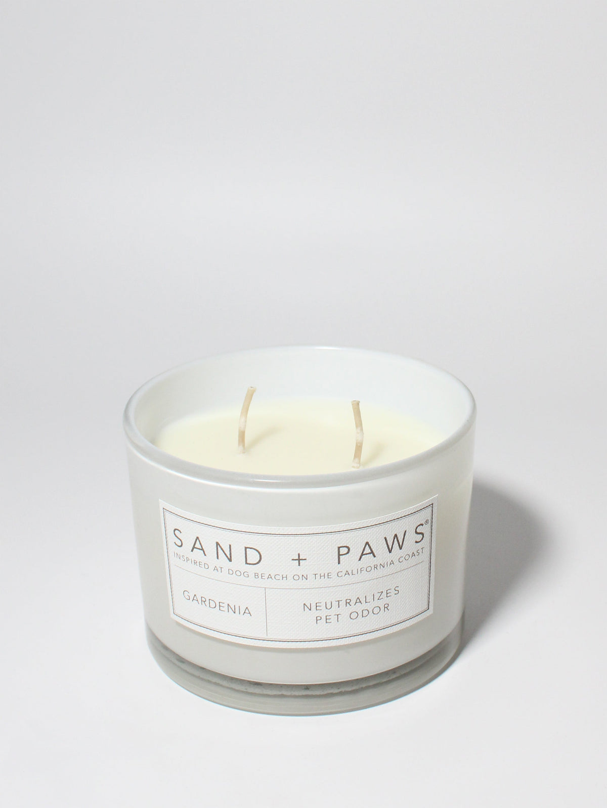 Elegant Sand + Paws Gardenia 12 oz scented candle