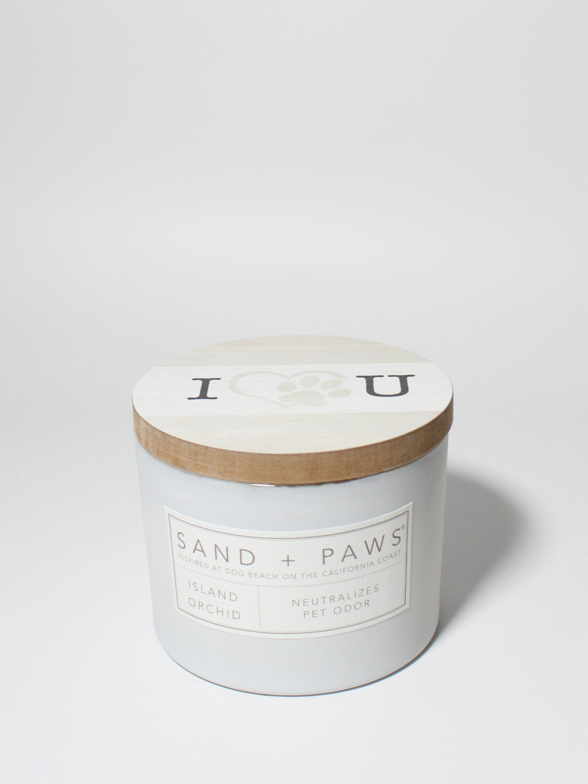 Elegant Sand + Paws Island Orchid 12 oz scented candle