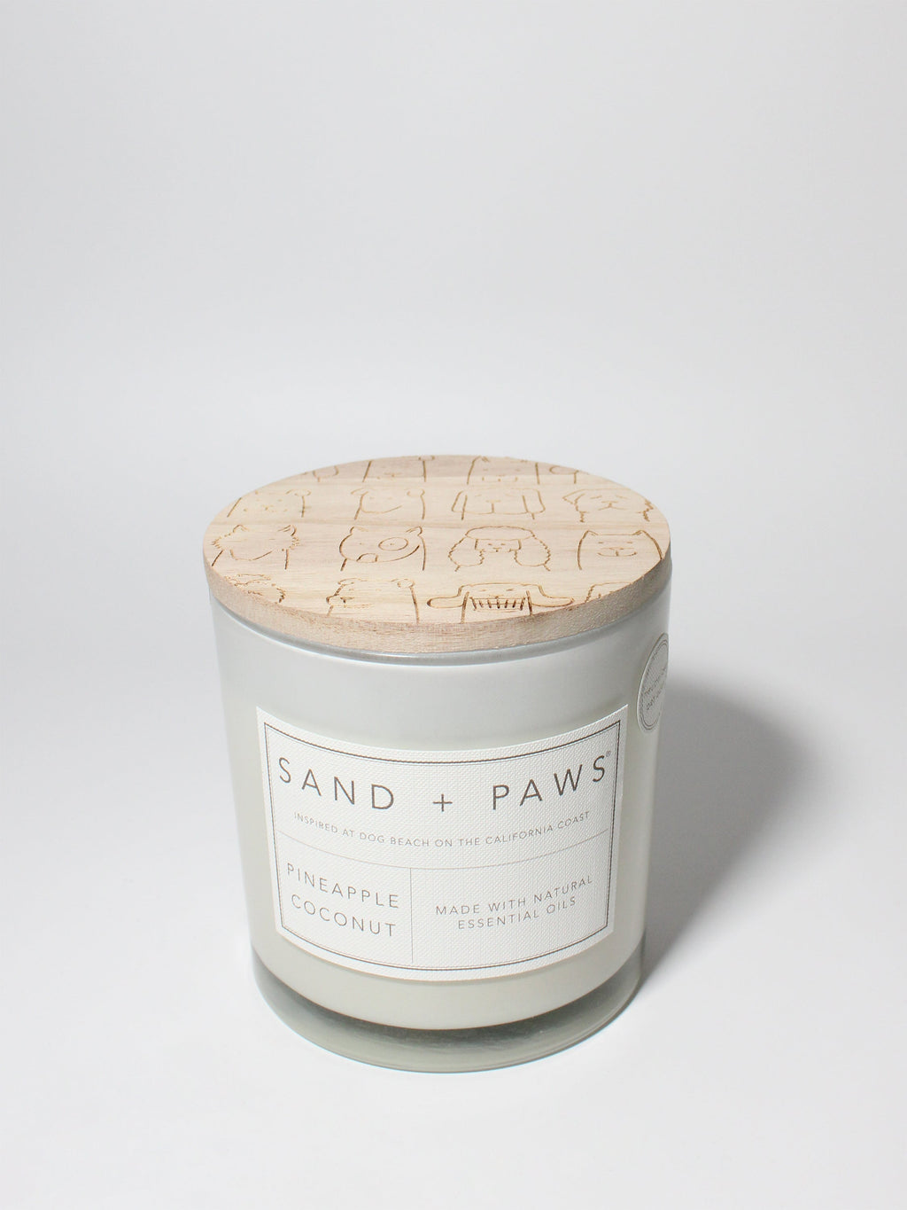 Elegant Sand + Paws Pineapple Coconut 21 oz scented candle