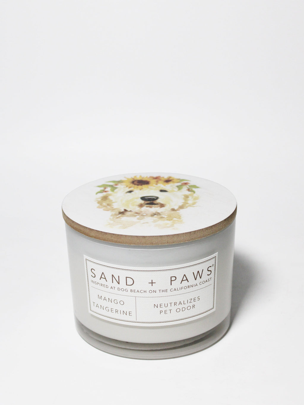 Elegant Sand + Paws Mango Tangerine 12 oz scented candle