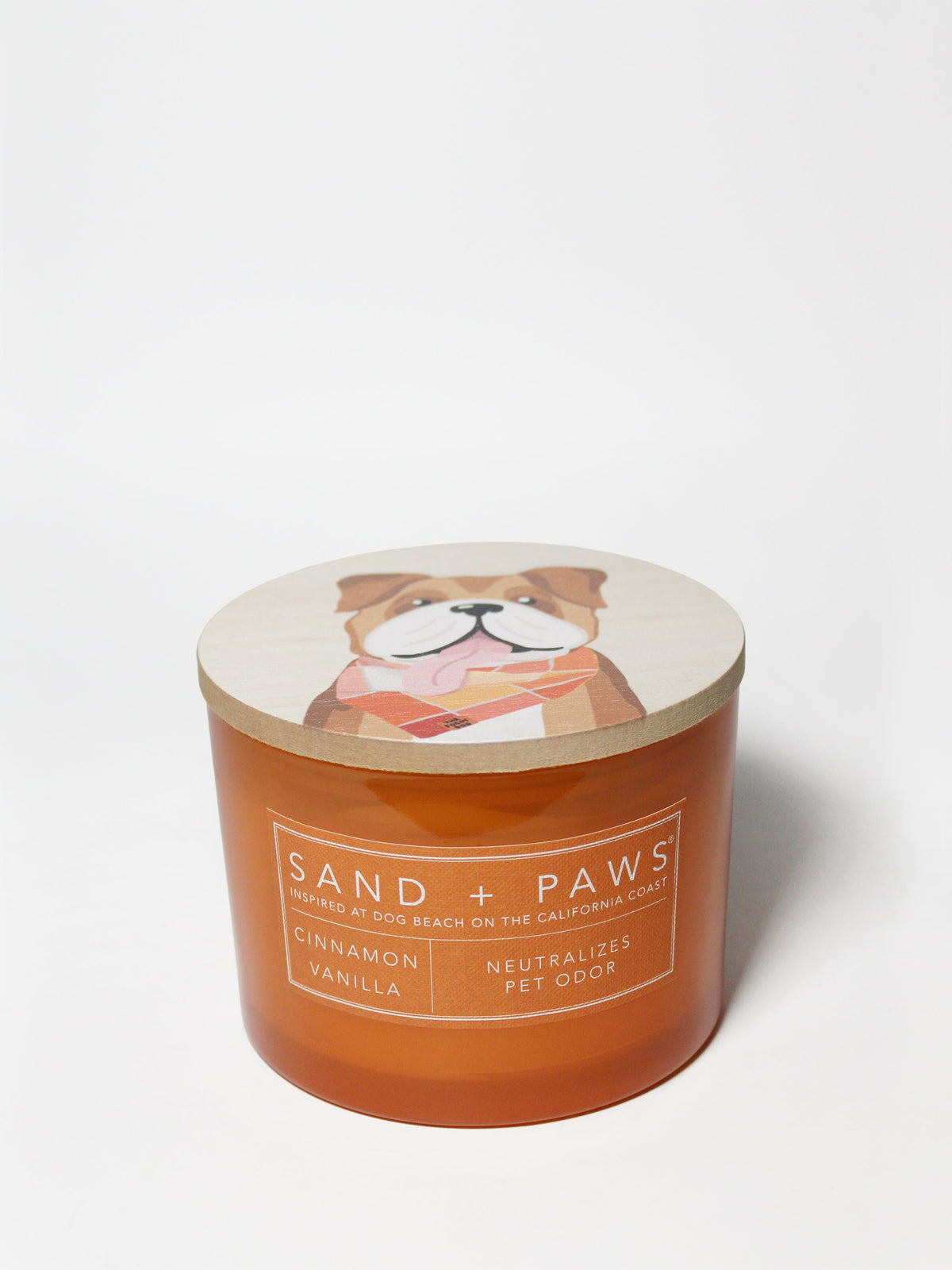 Elegant Sand + Paws Cinnamon Vanilla 12 oz scented candle