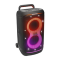 JBL PartyBox 520 - Portable Battery-Powered Party Speaker with AI Sound Boost, Up to 15 Hours of Play time, IPX4 Splash Proof, Multi-Speaker Connection by Auracast, and Telescopic Handle (Black)