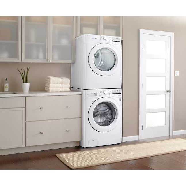 LG 7.4-cu ft Stackable Electric Dryer (White) ENERGY STAR