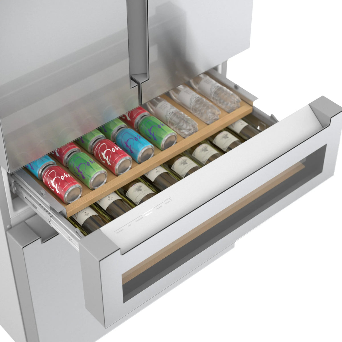 Bosch B36CL81ENG 800 Series French Door Bottom Mount Refrigerator. Glass door 36'' Stainless Steel