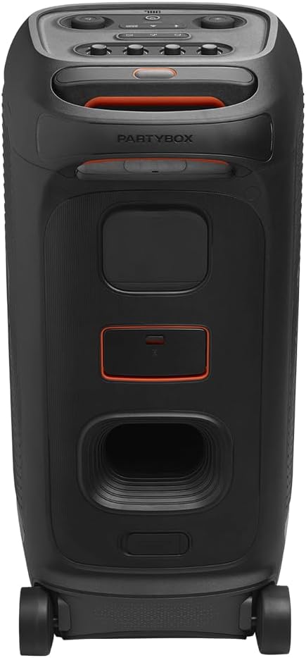 JBL PartyBox Stage 320 Portable Party Speaker with Wireless Two Microphone System (Black)