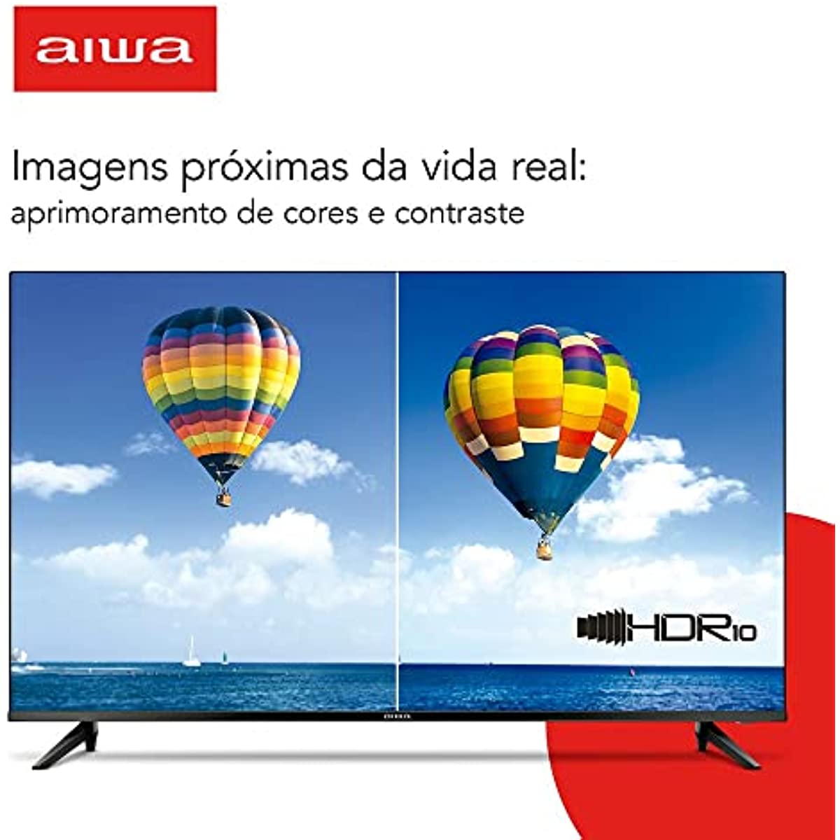 SmartTV Aiwa 50” 4K, Borda Ultrafina, HDR10, Dolby Áudio - AWS-TV-50-BL-01 TV 50" SMART - BORDA INFINITA AWS-TV-50-BL-01 BIVOLT