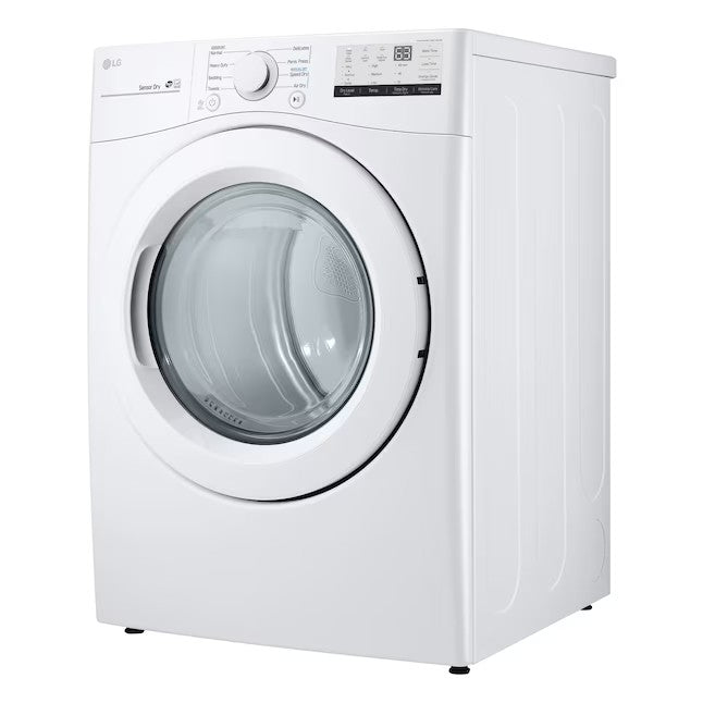 LG 7.4-cu ft Stackable Electric Dryer (White) ENERGY STAR