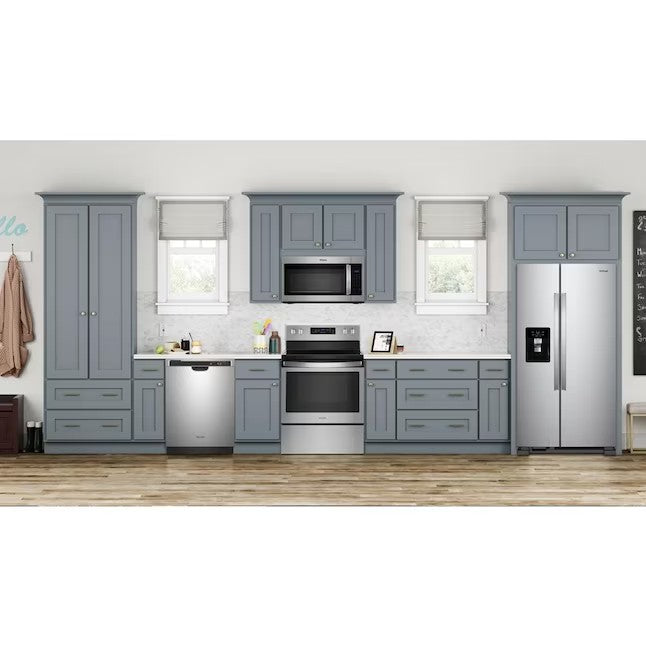 Whirlpool 21.4-cu ft Side-by-Side Refrigerator with Ice Maker (Fingerprint Resistant Stainless Steel)
