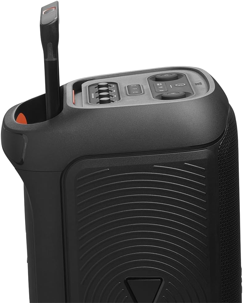 JBL PartyBox Stage 320 Portable Party Speaker with Wireless Two Microphone System (Black)