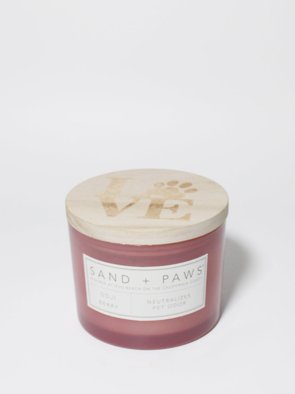 Elegant Sand + Paws Goji Berry 12 oz scented candle