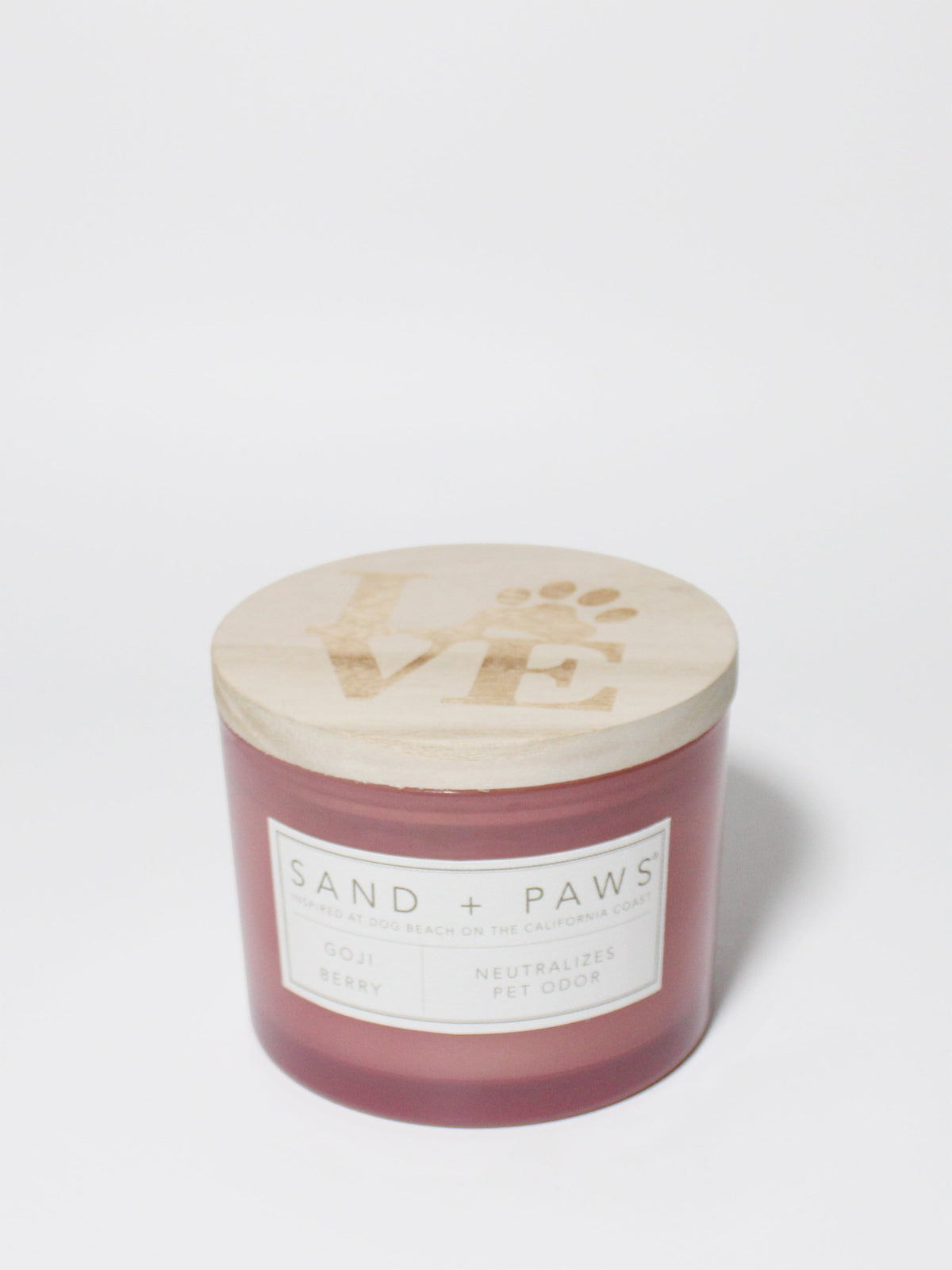 Elegant Sand + Paws Goji Berry 12 oz scented candle
