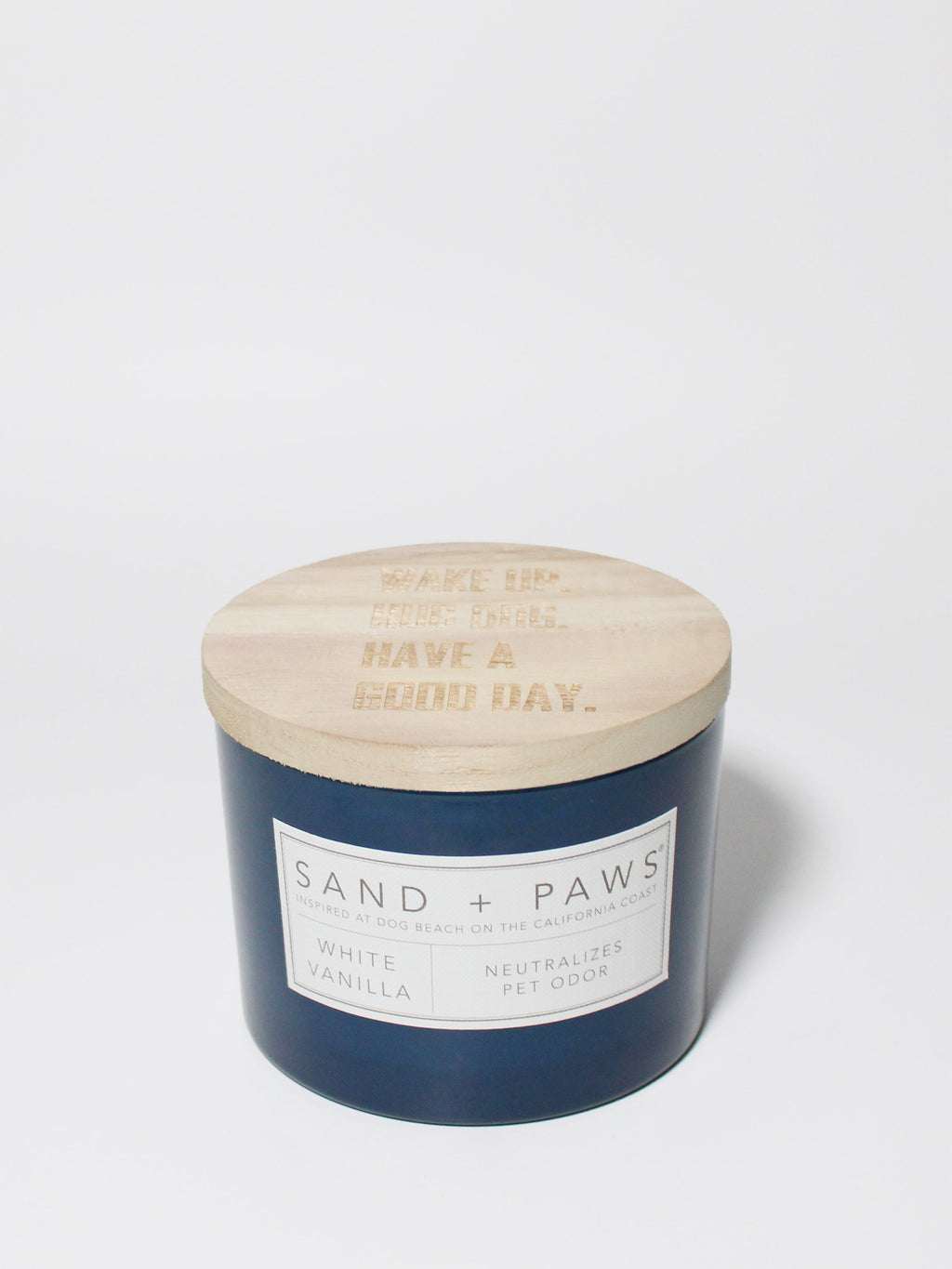 Elegant Sand + Paws White Vanilla 12 oz scented candle
