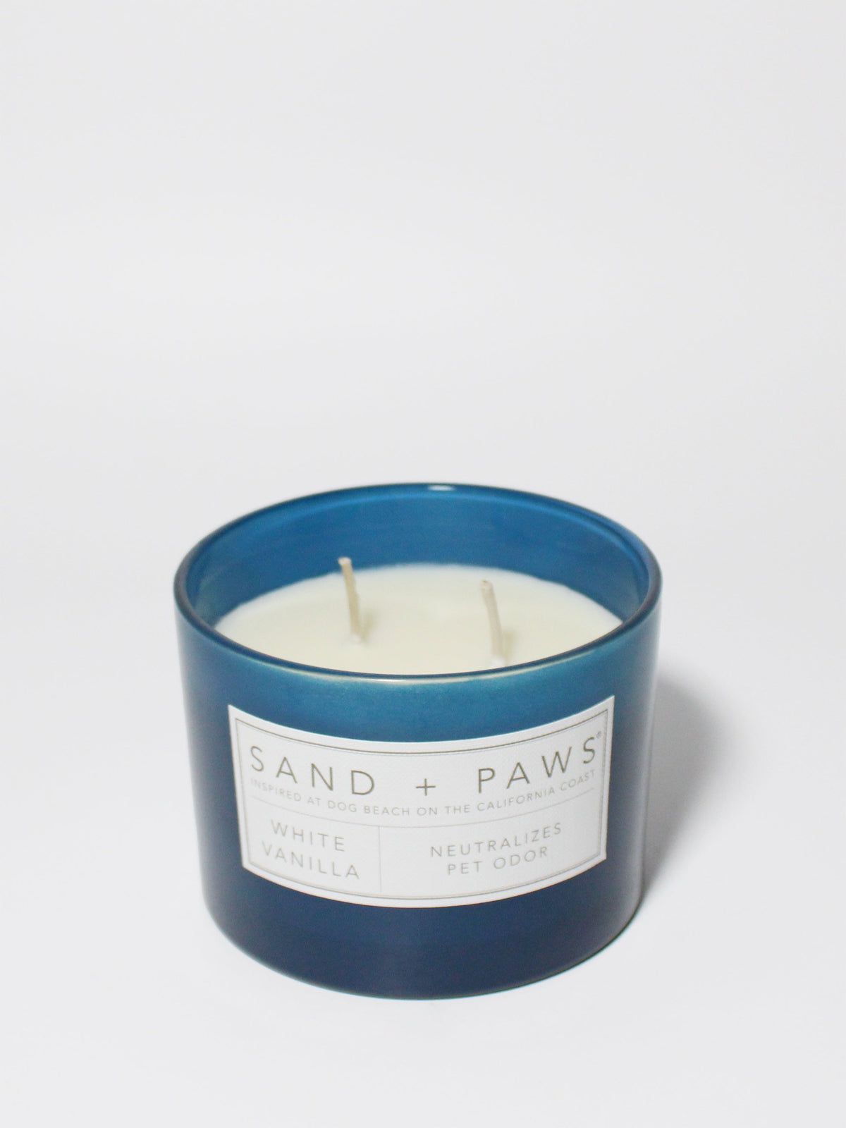 Elegant Sand + Paws White Vanilla 12 oz scented candle
