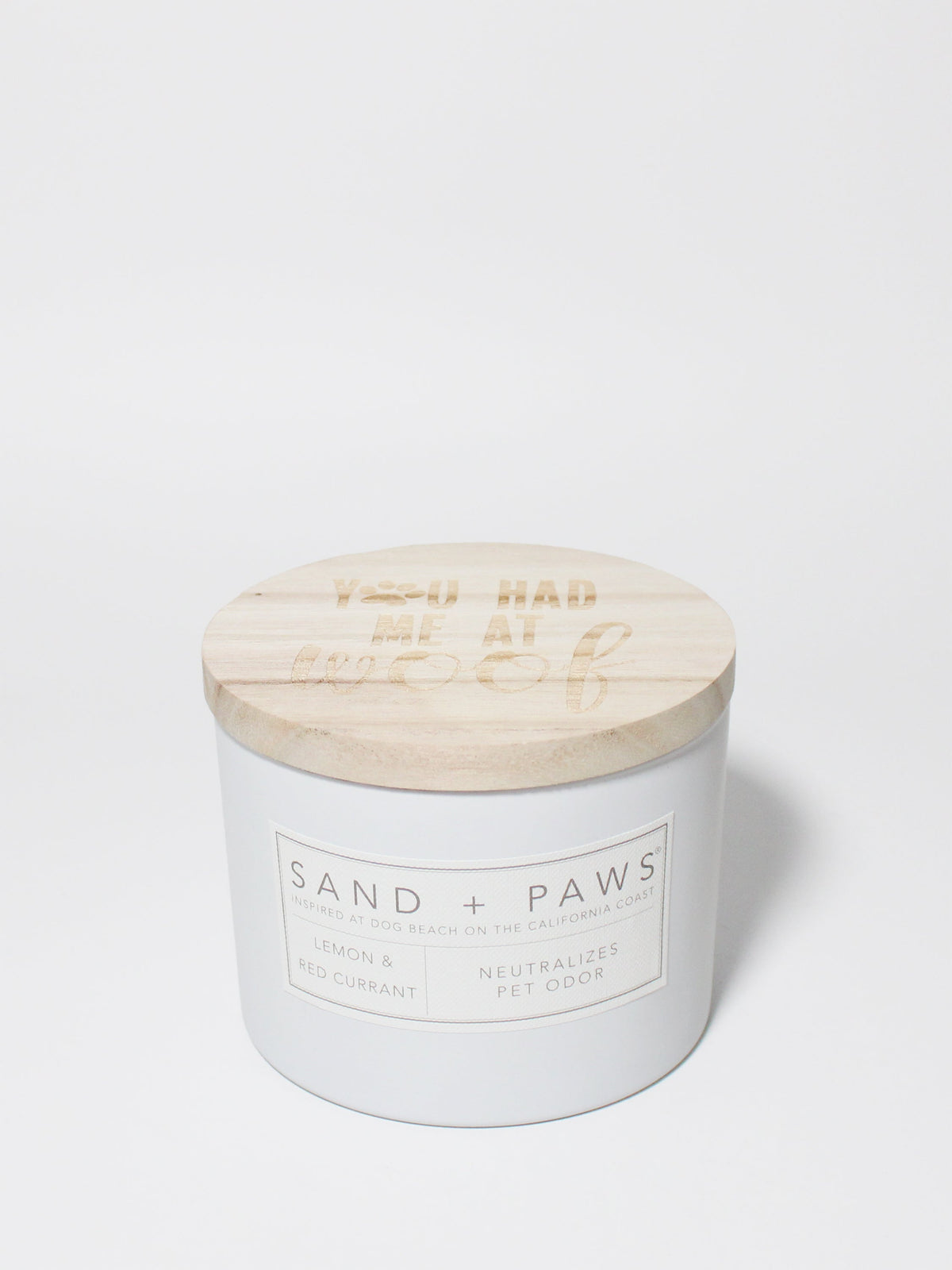 Elegant Sand + Paws Lemon & Red Currant 12 oz scented candle