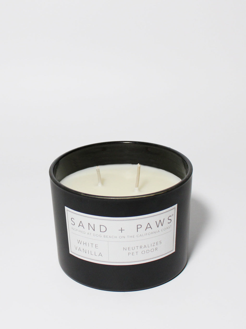 Elegant Sand + Paws White Vanilla 12 oz scented candle