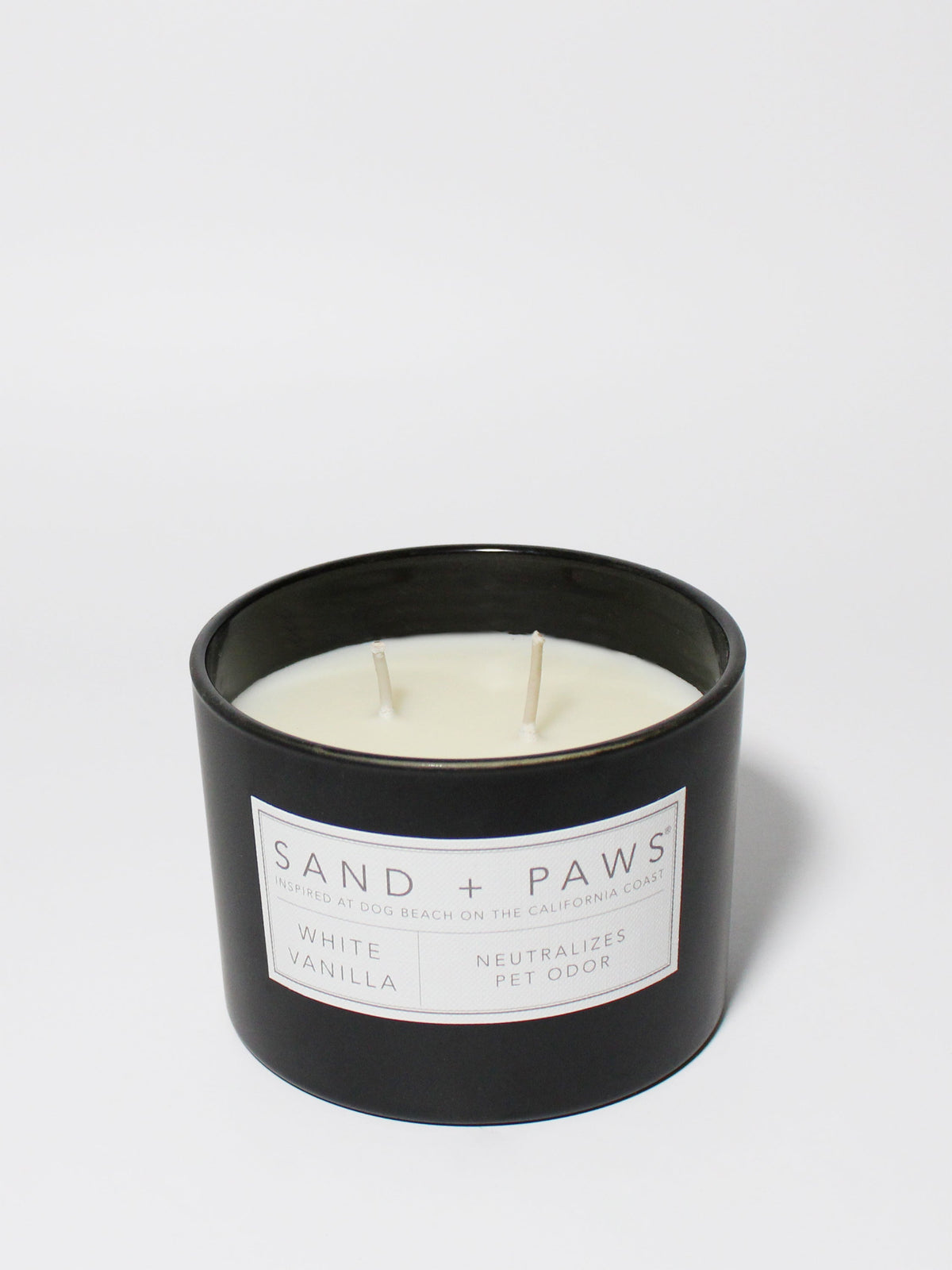 Elegant Sand + Paws White Vanilla 12 oz scented candle