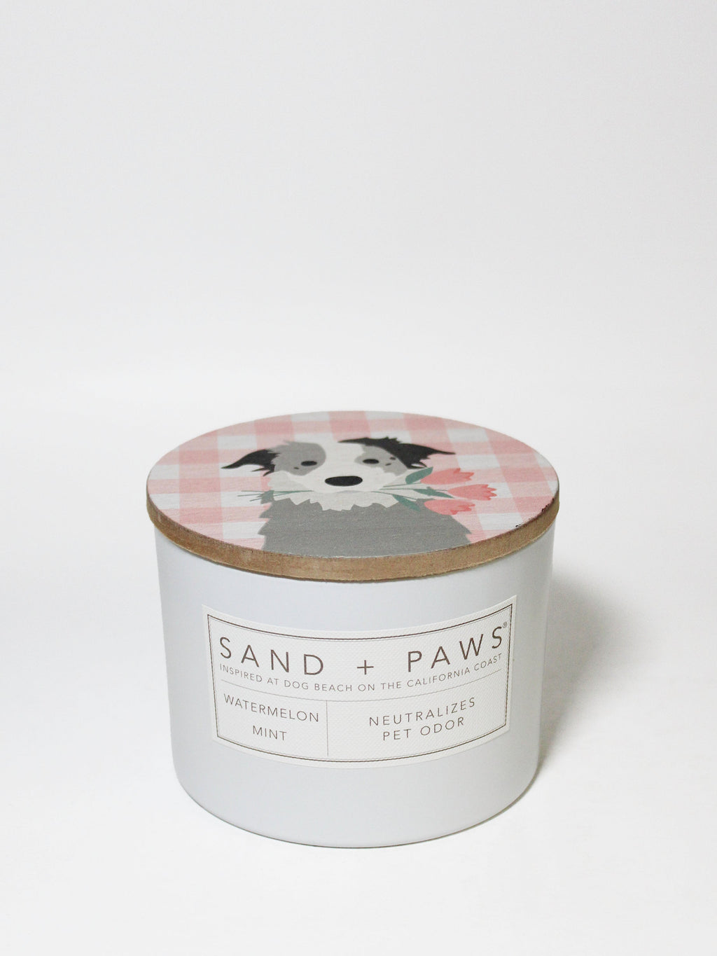 Elegant Sand + Paws Watermelon Mint 12 oz scented candle