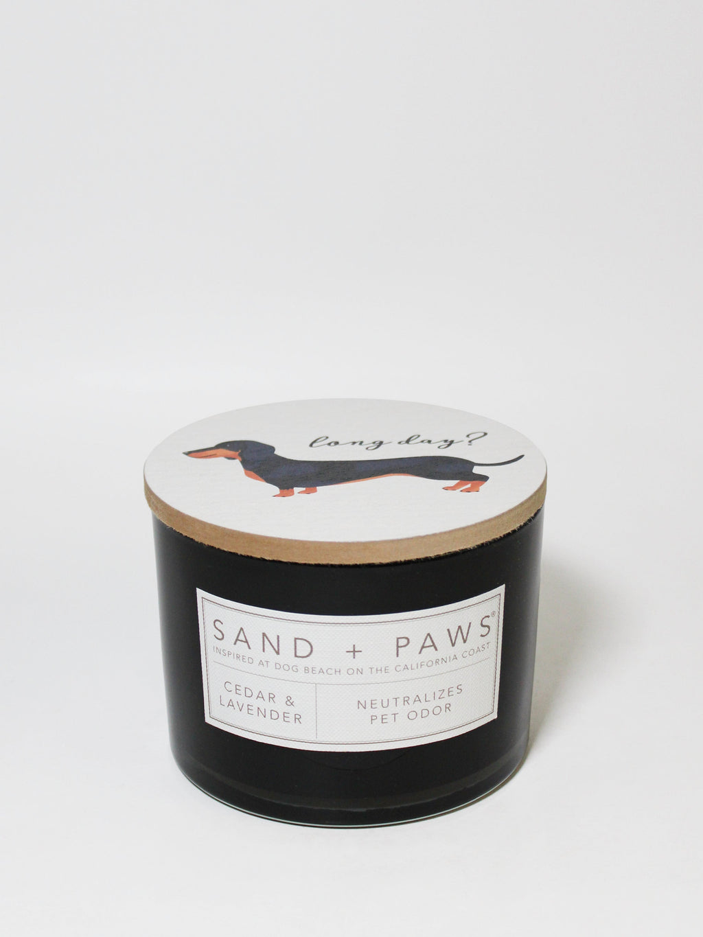 Elegant Sand + Paws Cedar & Lavender 12 oz scented candle
