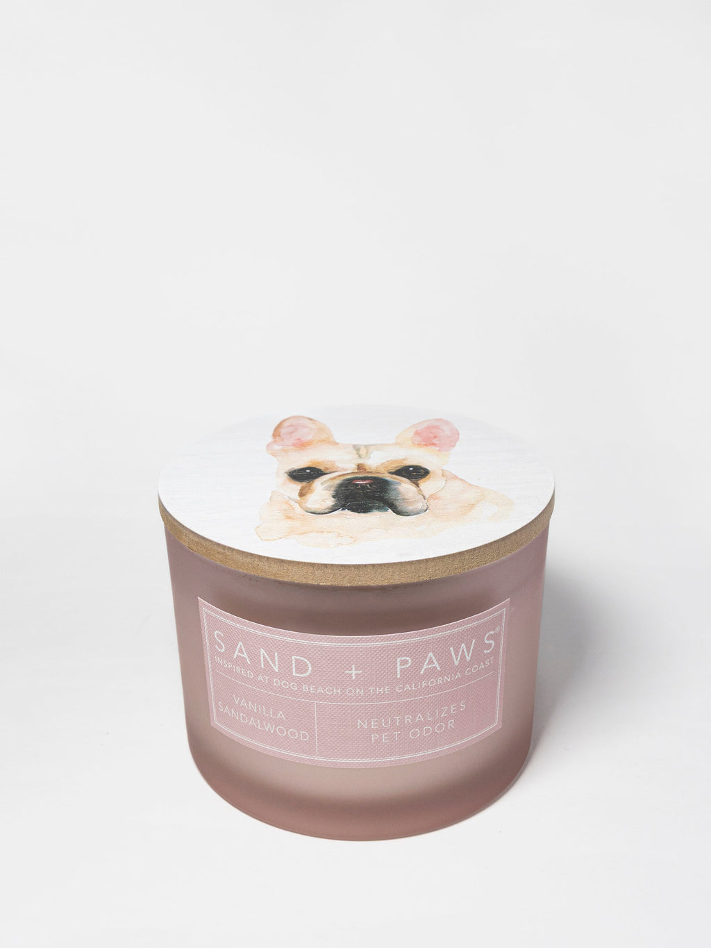 Elegant Sand + Paws Vanilla Sandalwood 12 oz scented candle