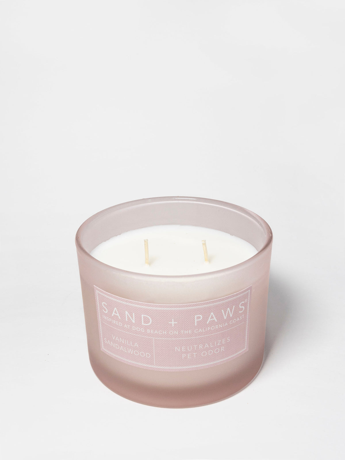 Elegant Sand + Paws Vanilla Sandalwood 12 oz scented candle