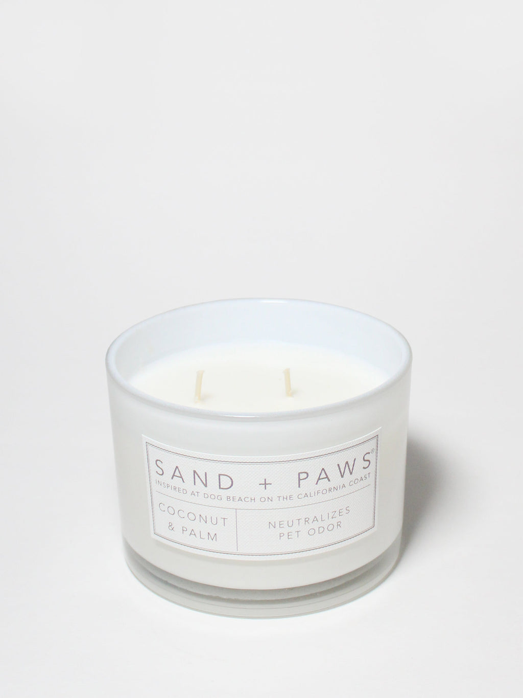Elegant Sand + Paws Coconut & Palm 12 oz scented candle