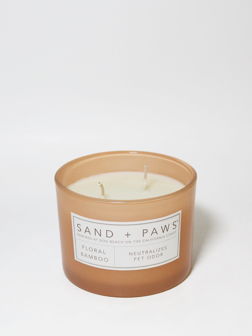 Elegant Sand + Paws Floral Bamboo 12 oz scented candle