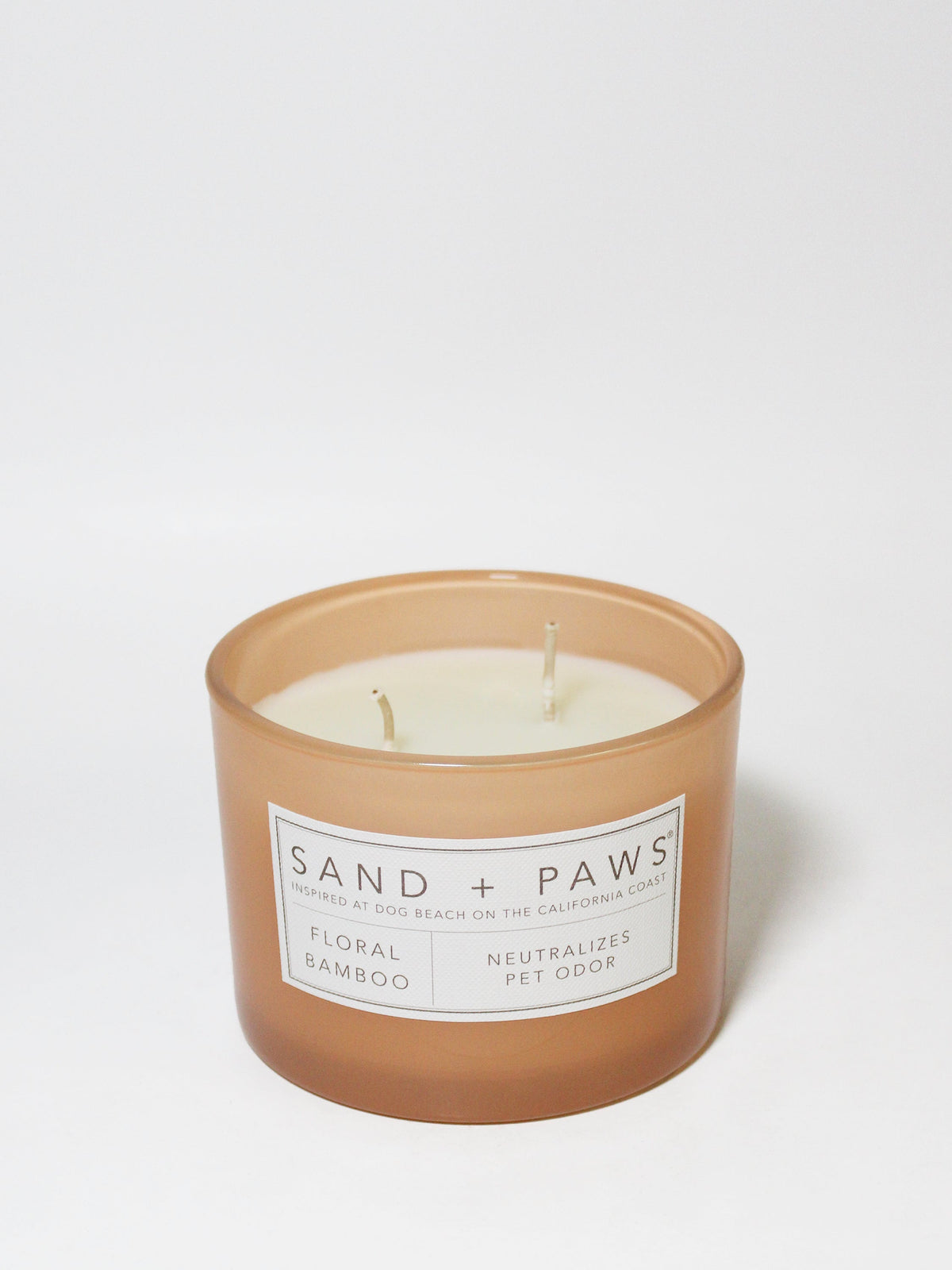 Elegant Sand + Paws Floral Bamboo 12 oz scented candle