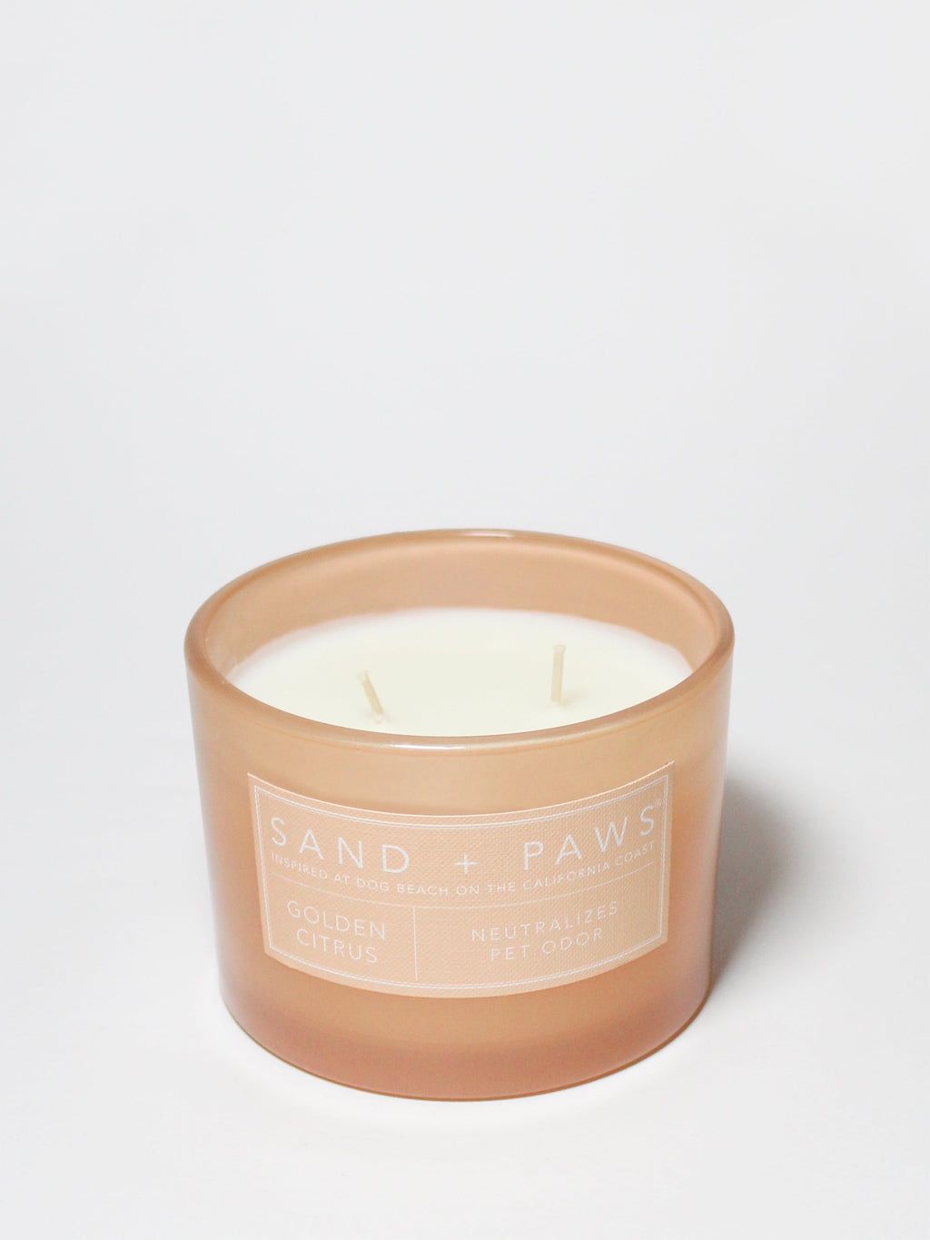 Elegant Sand + Paws Golden Citrus 12 oz scented candle