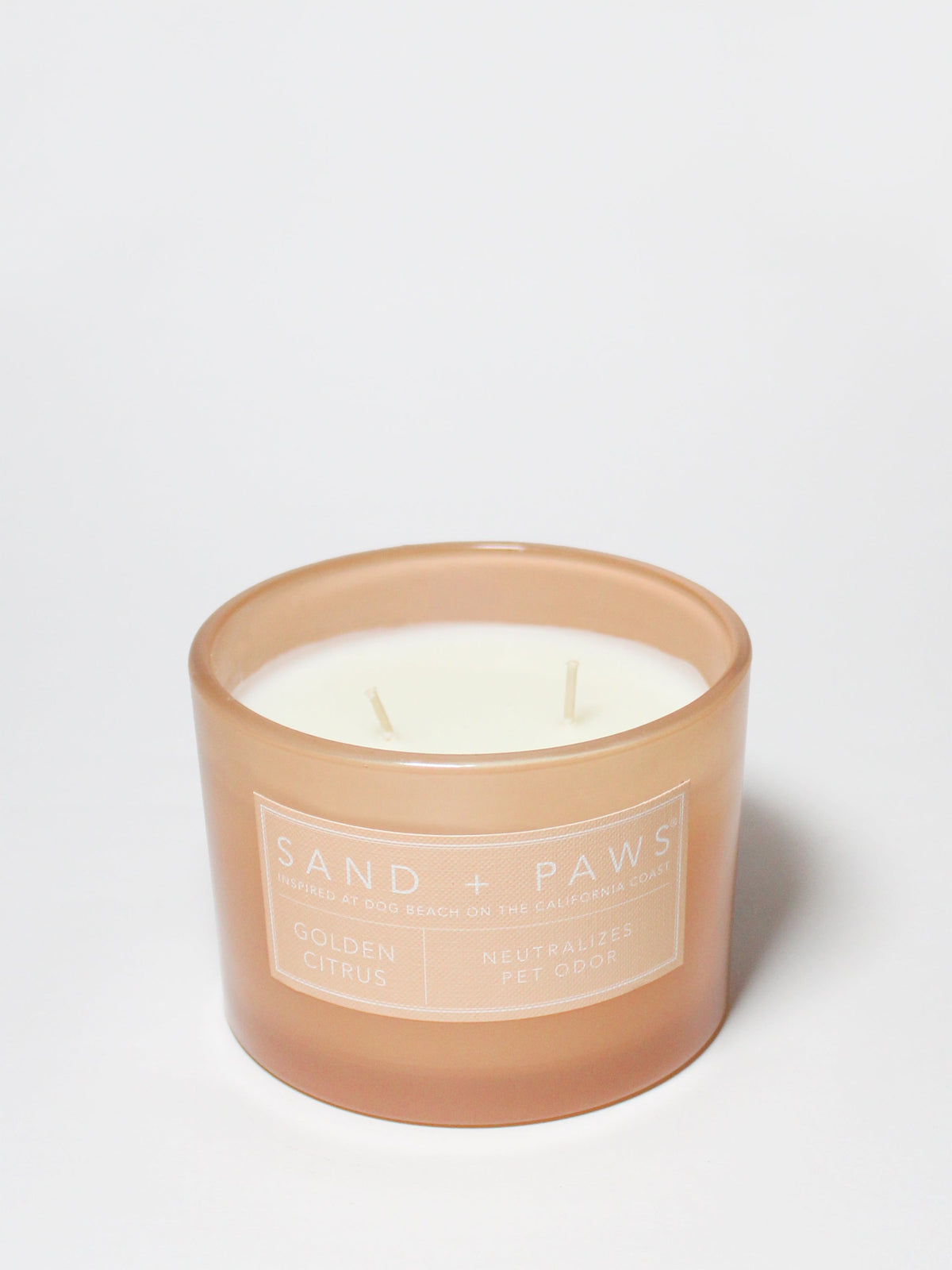 Elegant Sand + Paws Golden Citrus 12 oz scented candle