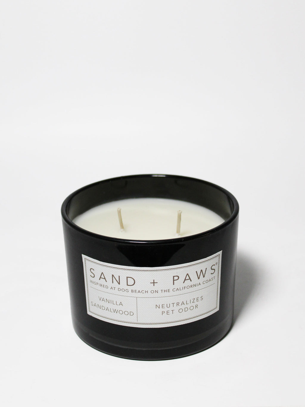 Elegant Sand + Paws Vanilla Sandalwood 12 oz scented candle