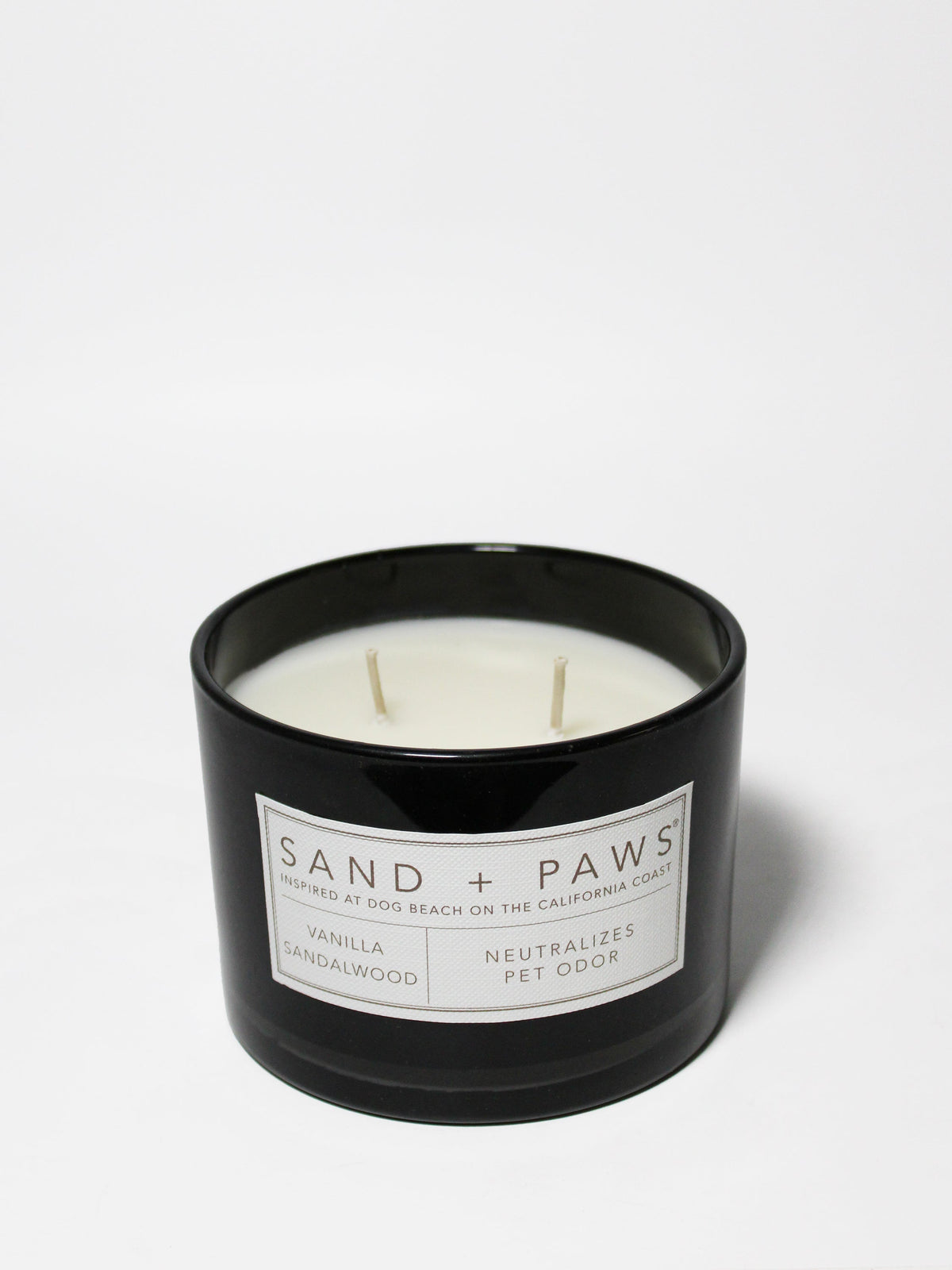 Elegant Sand + Paws Vanilla Sandalwood 12 oz scented candle