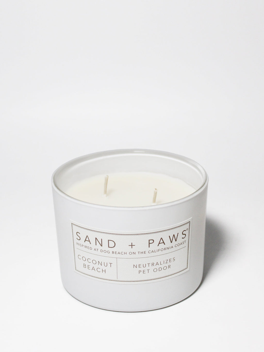 Elegant Sand + Paws Coconut Beach 12 oz scented candle