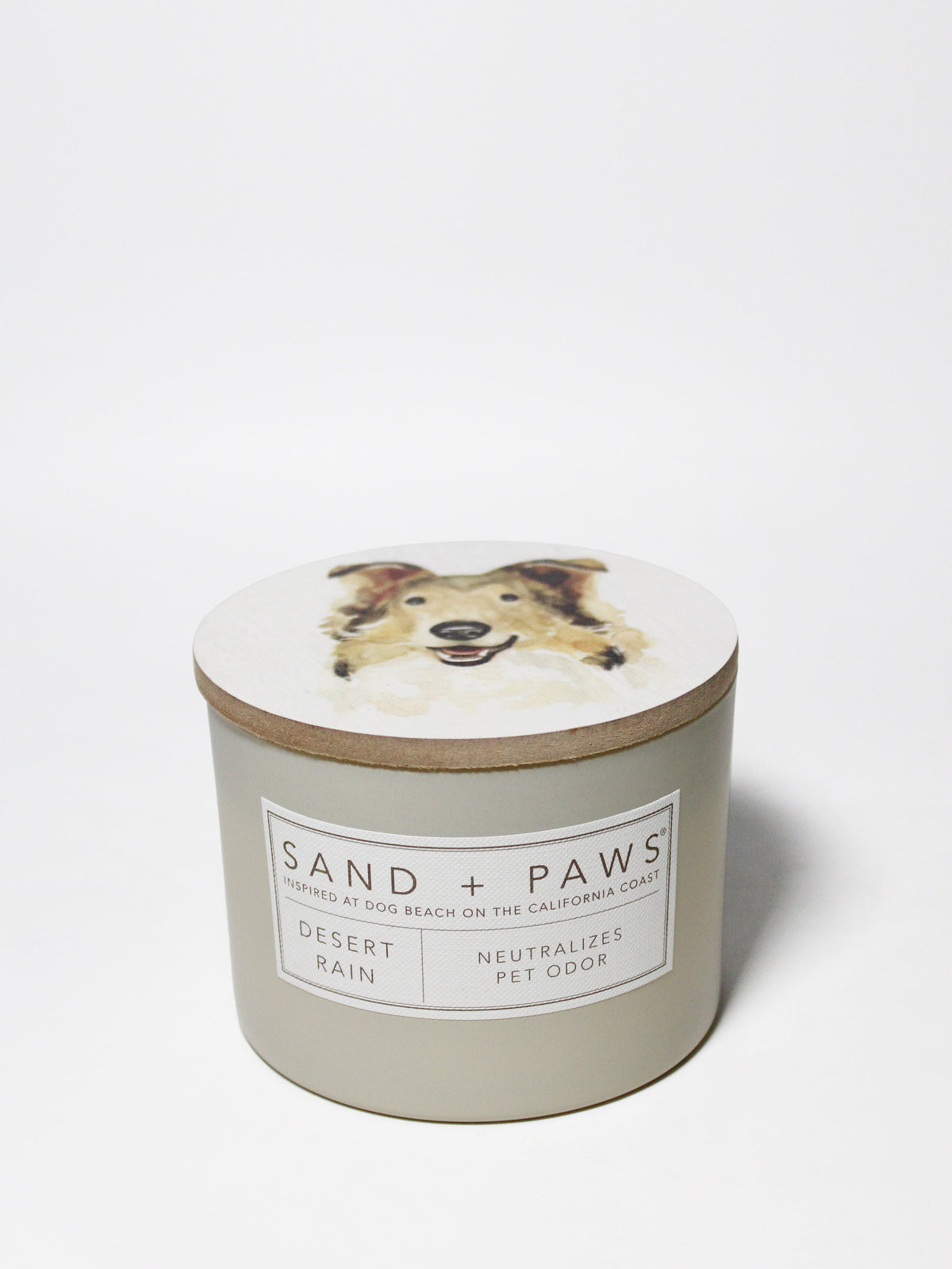 Elegant Sand + Paws Desert Rain 12 oz scented candle