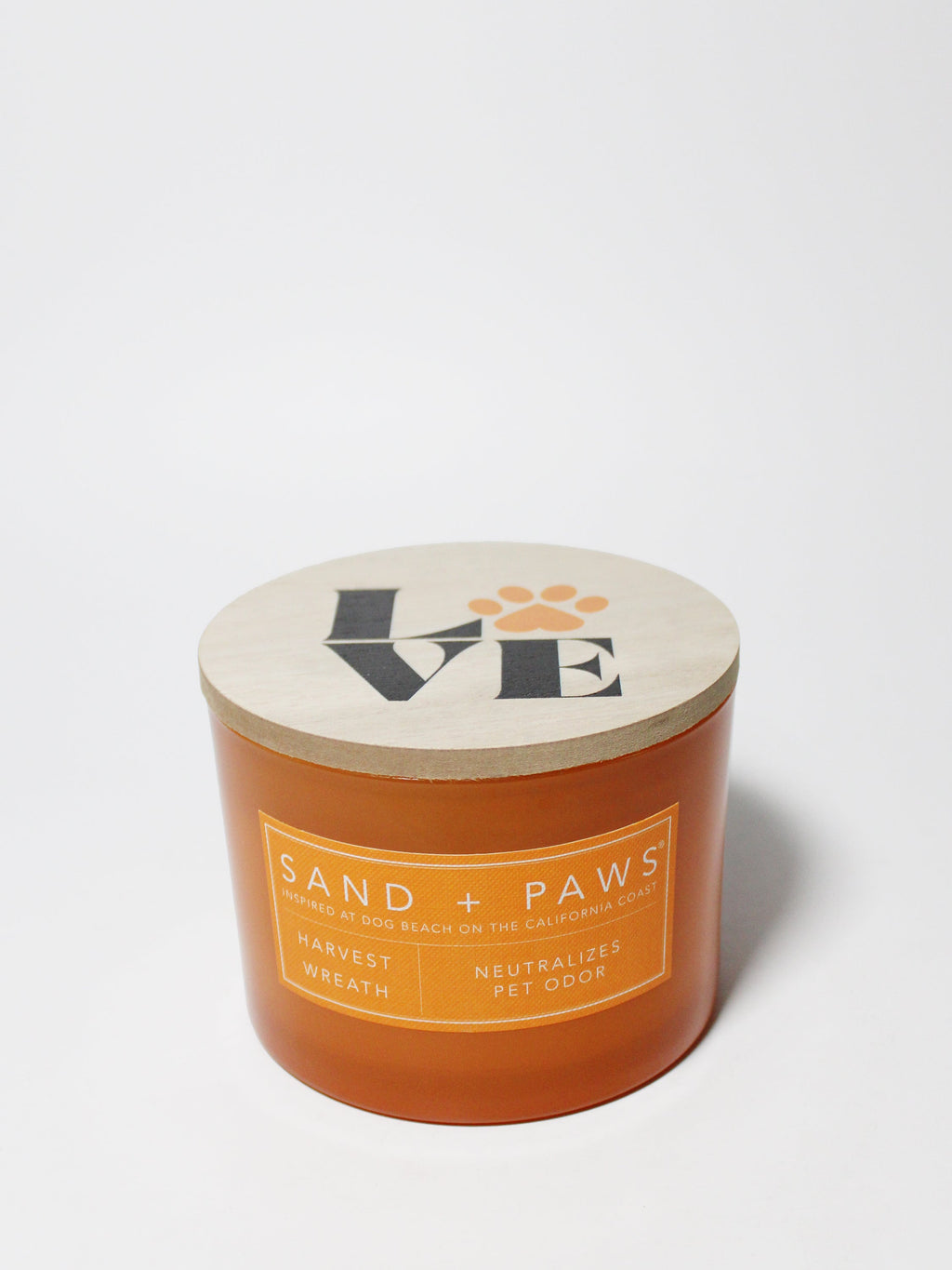 Elegant Sand + Paws Harvest Wreath 12 oz scented candle