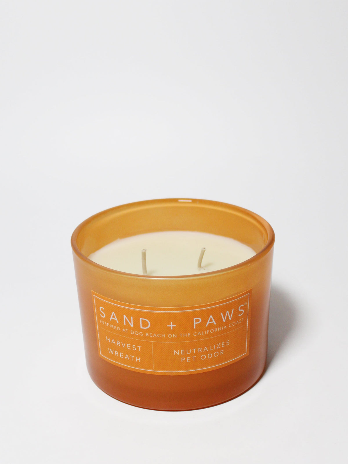 Elegant Sand + Paws Harvest Wreath 12 oz scented candle