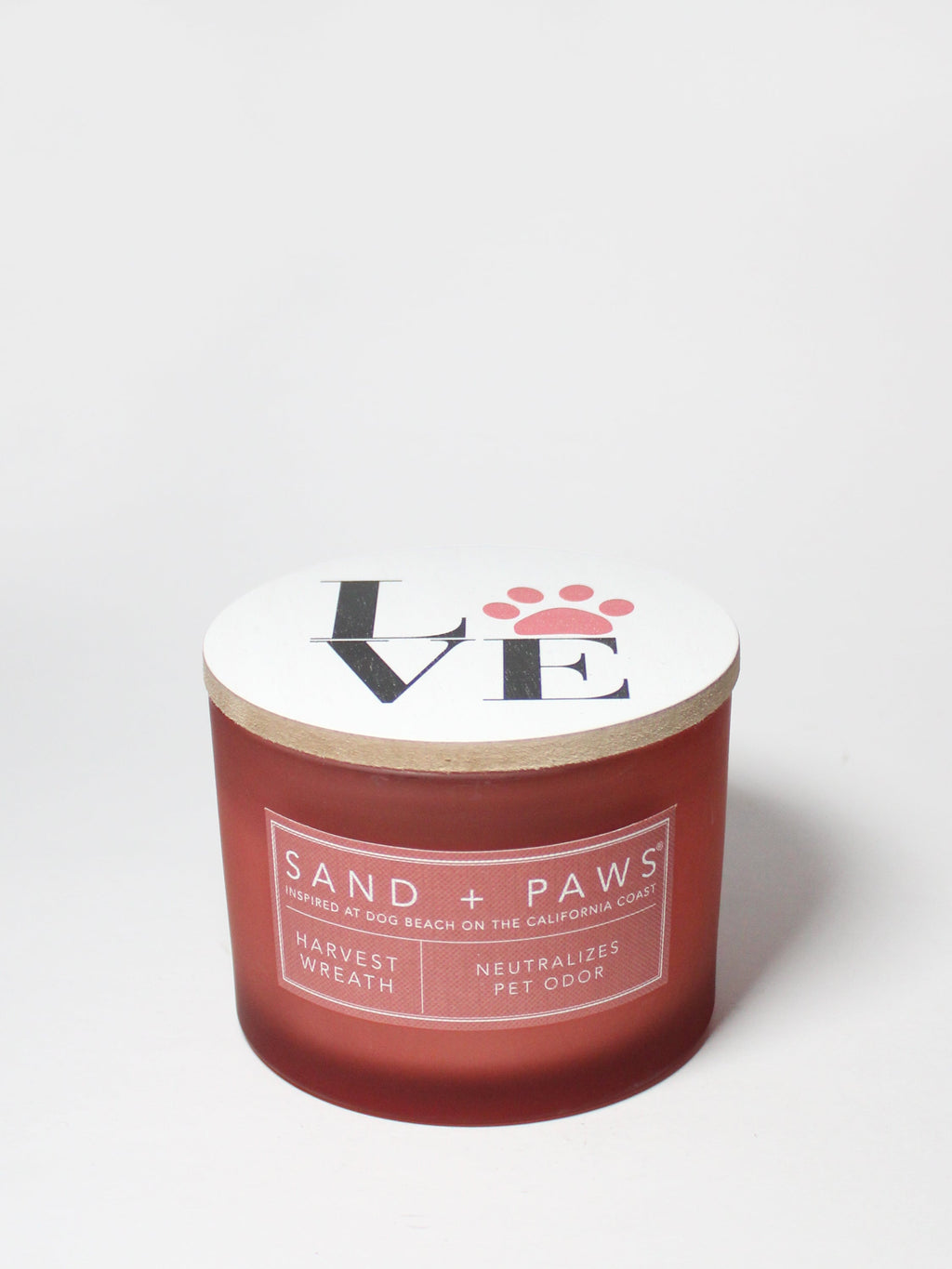 Elegant Sand + Paws Harvest Wreath 12 oz scented candle
