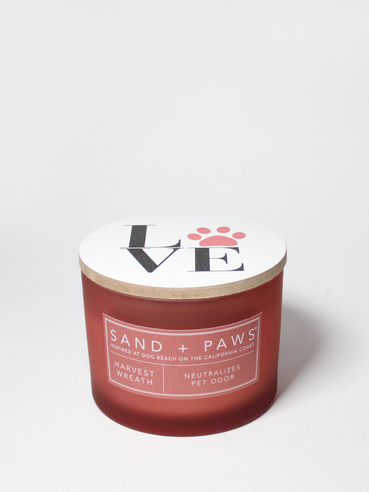 Elegant Sand + Paws Harvest Wreath 12 oz scented candle