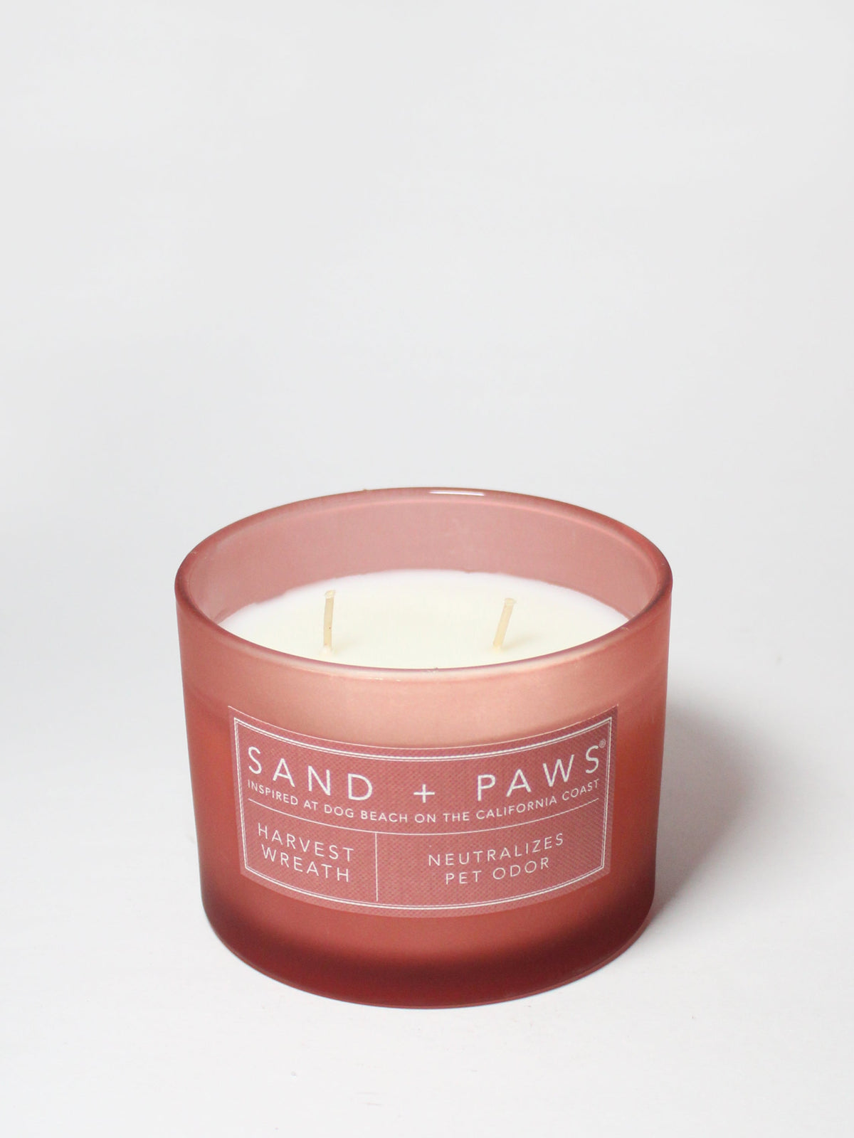 Elegant Sand + Paws Harvest Wreath 12 oz scented candle