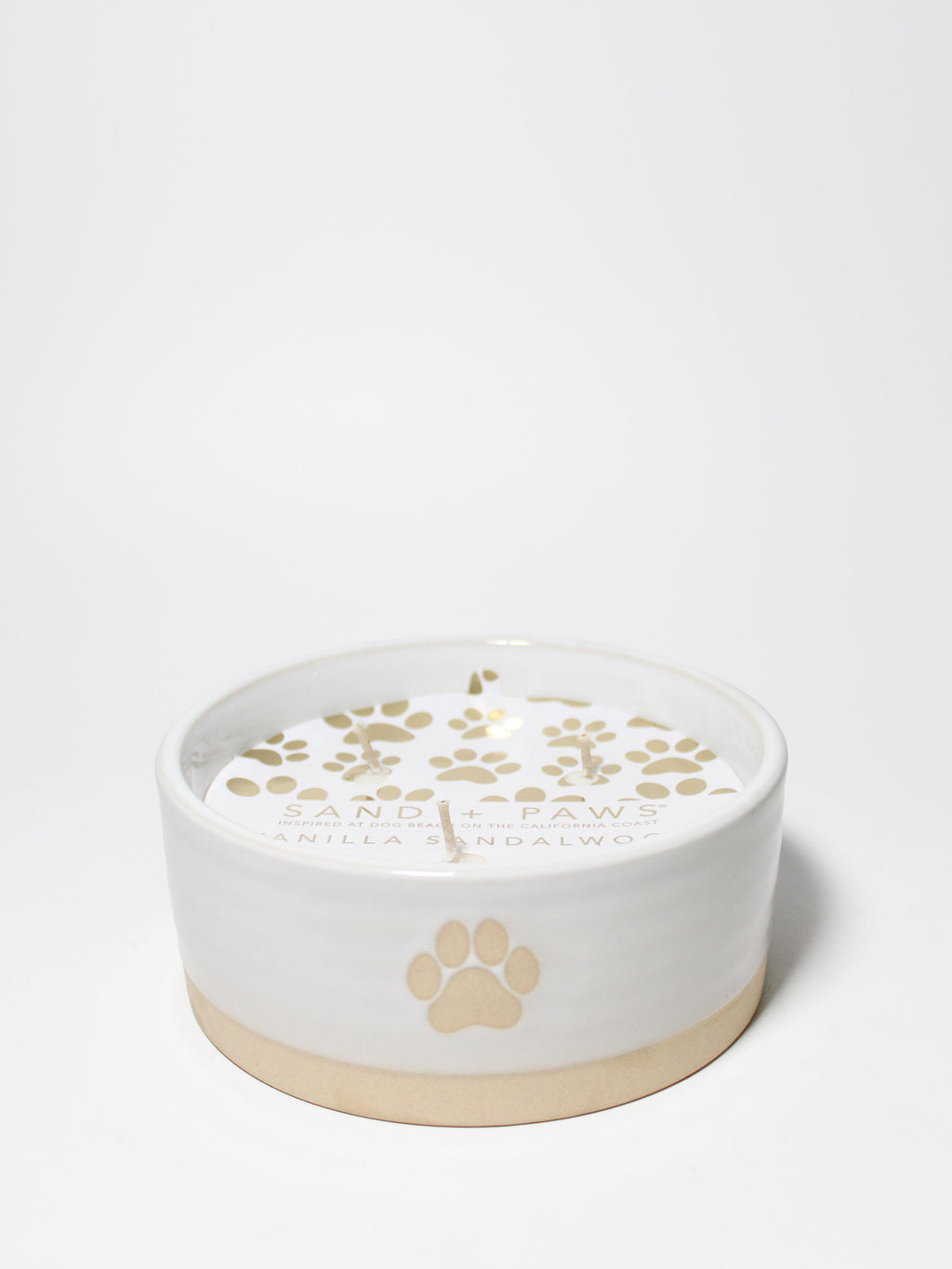 Elegant Sand + Paws Vanilla Sandalwood 12 oz scented candle